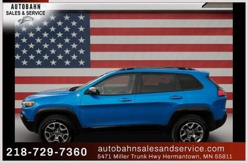 Blue 2020 Jeep Cherokee Trailhawk