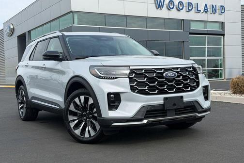 White 2026 Ford Explorer Platinum