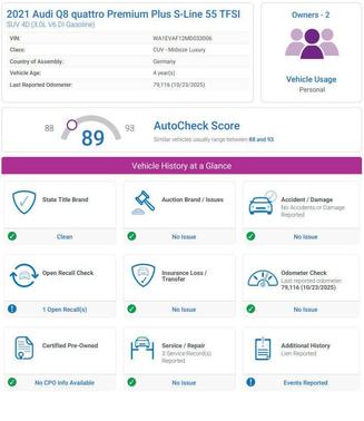 2021 Audi Q8 55 Premium Plus