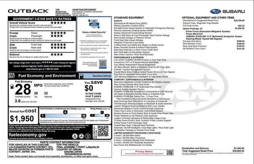 Magnetite Gray Metallic 2024 Subaru Outback Limited