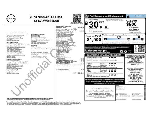 2023 Nissan Altima 2.5 SV