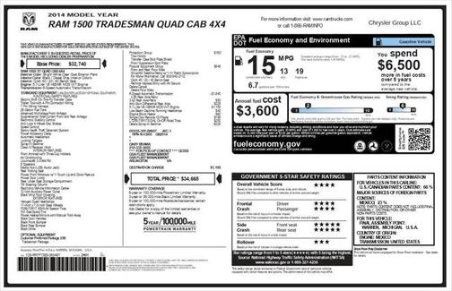 2014 RAM 1500 Tradesman/Express