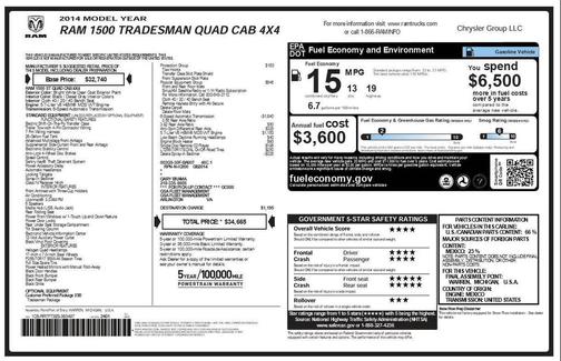 2014 RAM 1500 Tradesman/Express