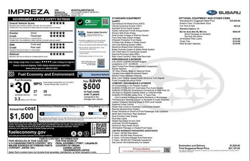 2023 Subaru Impreza Sport