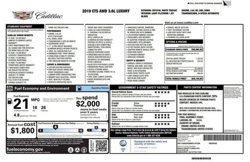 2019 Cadillac CTS 3.6L Luxury