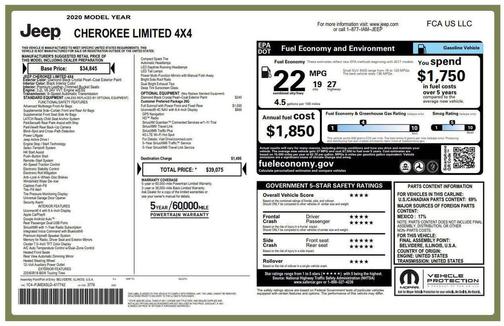 2020 Jeep Cherokee Limited