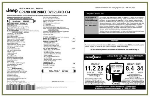 2015 Jeep Grand Cherokee Overland