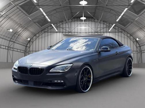 Black 2016 BMW 650 650i Convertible 2D