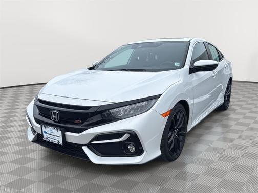 Platinum White Pearl 2020 Honda Civic Si Sedan