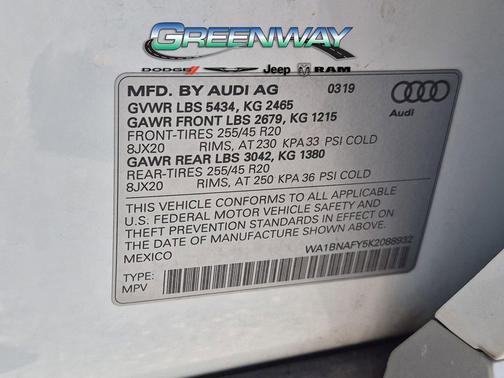 2019 Audi Q5 2.0T Premium Plus