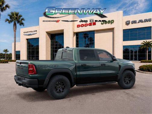 Serrano Green Metallic 2026 RAM 1500 RHO Crew Cab 4x4 5'7' Box