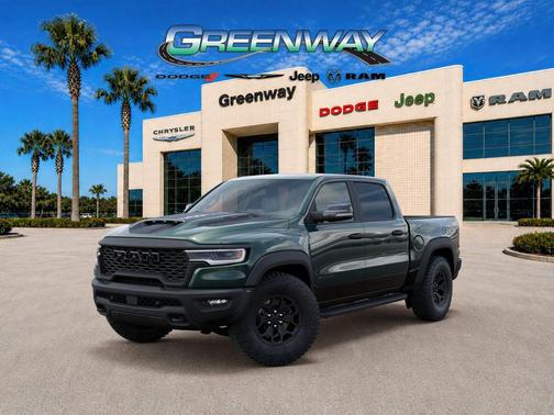 Serrano Green Metallic 2026 RAM 1500 RHO Crew Cab 4x4 5'7' Box