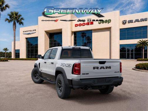 Bright White Clearcoat 2026 RAM 1500 RHO Crew Cab 4x4 5'7' Box