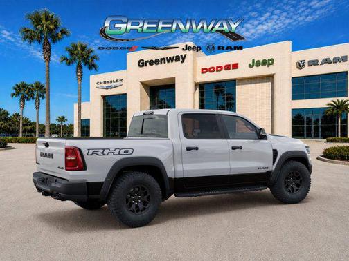 Bright White Clearcoat 2026 RAM 1500 RHO Crew Cab 4x4 5'7' Box