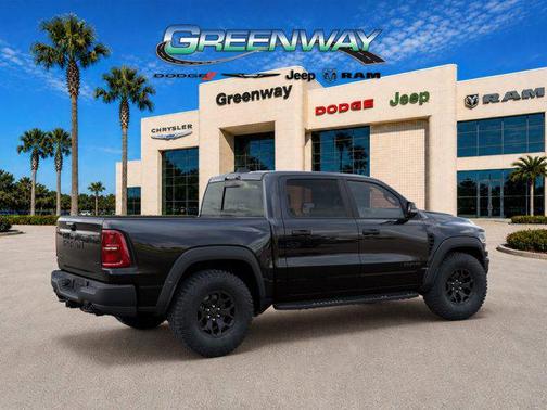 Diamond Black Crystal Pearlcoat 2026 RAM 1500 RHO Crew Cab 4x4 5'7' Box