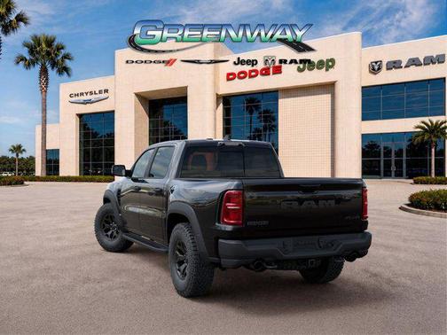 Diamond Black Crystal Pearlcoat 2026 RAM 1500 RHO Crew Cab 4x4 5'7' Box