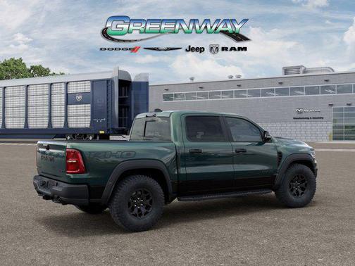 Serrano Green Metallic 2026 RAM 1500 RHO Crew Cab 4x4 5'7' Box