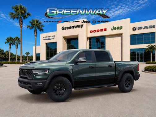 Serrano Green Metallic 2026 RAM 1500 RHO Crew Cab 4x4 5'7' Box