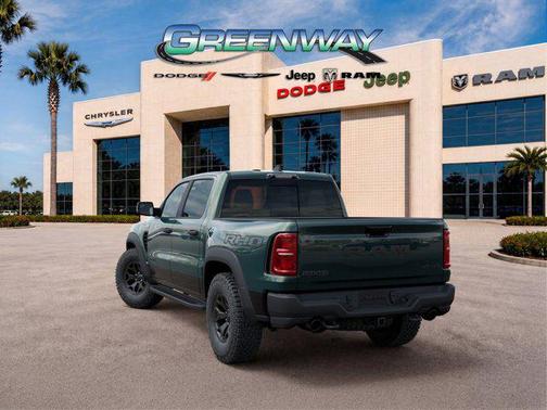 Serrano Green Metallic 2026 RAM 1500 RHO Crew Cab 4x4 5'7' Box