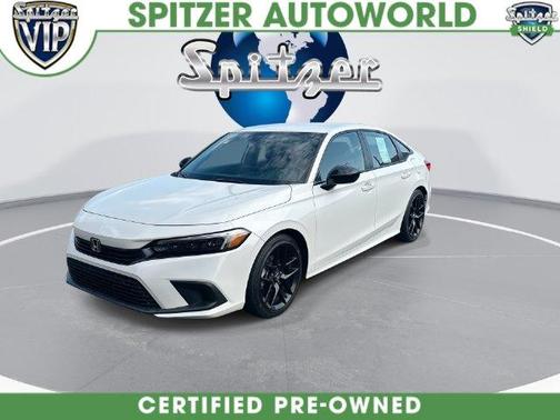 Platinum White Pearl 2024 Honda Civic Sport