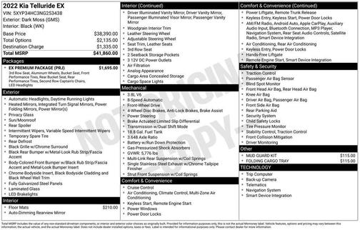 2022 Kia Telluride EX