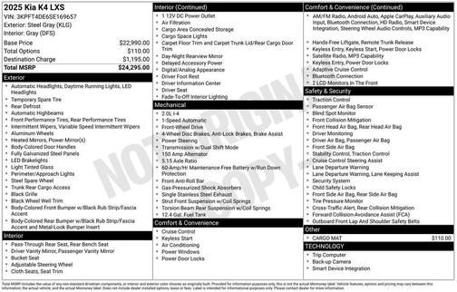 Steel Gray 2025 Kia K4 LXS