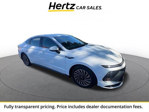 Serenity White 2025 Hyundai SONATA Hybrid SE