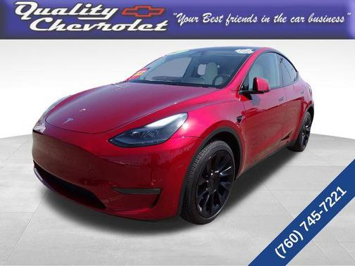 Red 2024 Tesla Model Y Long Range Dual Motor All-Wheel Drive