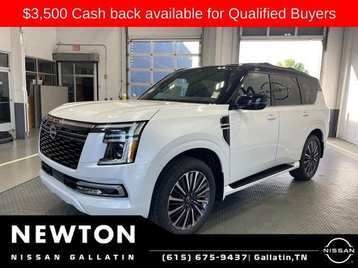 Everest White 2026 Nissan Armada Platinum Reserve