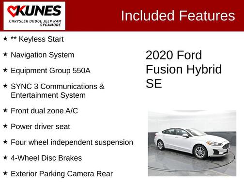 2020 Ford Fusion Hybrid SE