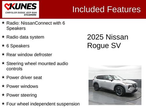 Brilliant Silver Metallic 2025 Nissan Rogue SV