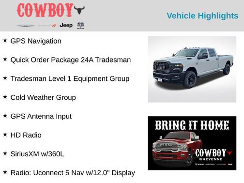 2026 RAM 3500 Tradesman Crew Cab 4x4 8' Box