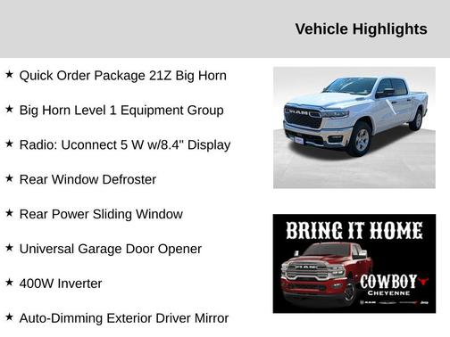 2025 RAM 1500 Big Horn/Lone Star