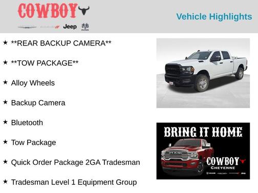 2023 RAM 2500 Tradesman Crew Cab 4x4 6'4' Box