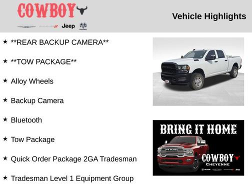 2023 RAM 2500 Tradesman Crew Cab 4x4 6'4' Box