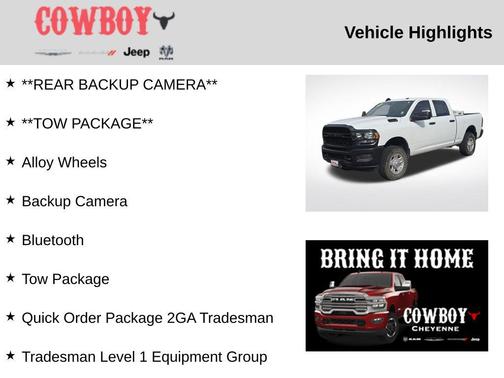 2023 RAM 2500 Tradesman Crew Cab 4x4 6'4' Box