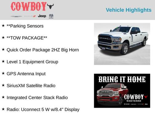 2023 RAM 2500 Big Horn Crew Cab 4x4 6'4' Box