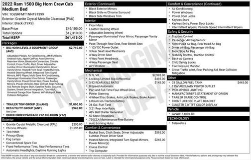 2022 RAM 1500 Big Horn/Lone Star