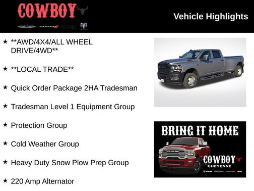 2024 RAM 3500 Tradesman Crew Cab 4x4 8' Box