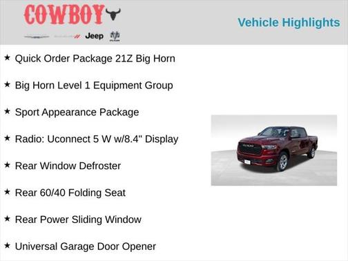 2025 RAM 1500 Big Horn/Lone Star