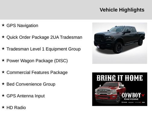 2025 RAM 2500 Tradesman Crew Cab 4x4 6'4' Box