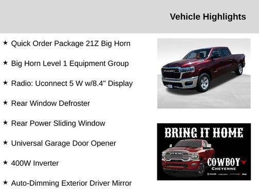 2025 RAM 1500 Big Horn/Lone Star