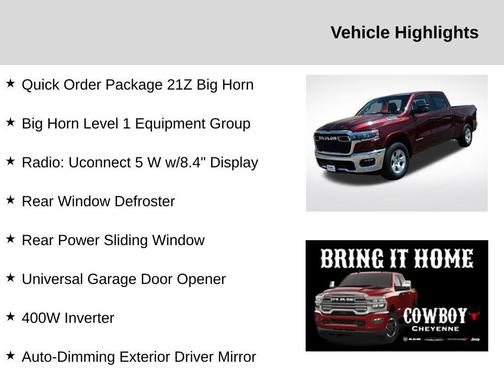 2025 RAM 1500 Big Horn/Lone Star