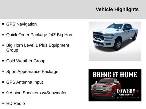 2025 RAM 2500 Big Horn Crew Cab 4x4 6'4' Box