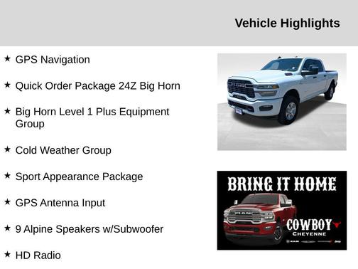 2025 RAM 2500 Big Horn Crew Cab 4x4 6'4' Box