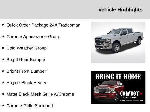 2025 RAM 2500 Tradesman Crew Cab 4x4 6'4' Box