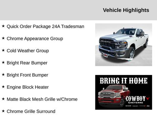 2025 RAM 2500 Tradesman Crew Cab 4x4 6'4' Box