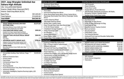 2021 Jeep Wrangler Unlimited 4xe Sahara High Altitude
