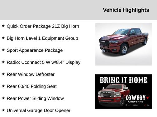 2025 RAM 1500 Big Horn/Lone Star