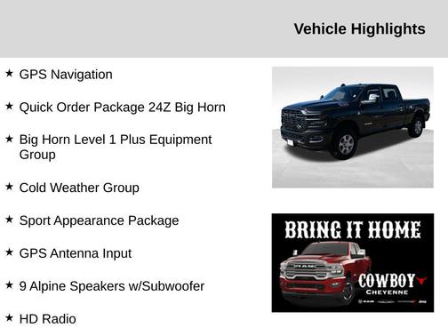 2025 RAM 2500 Big Horn Crew Cab 4x4 6'4' Box